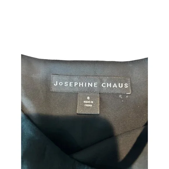 Josephine Chaus Women's Black Floral Embroidery With a  Crocheted Fringe Hem Top - Picture 4 of 8